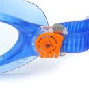 Aqua Sphere Kinder Schwimmbrille Vista Junior blau-orange Gr&ouml;&szlig;e S, transparentes Glas