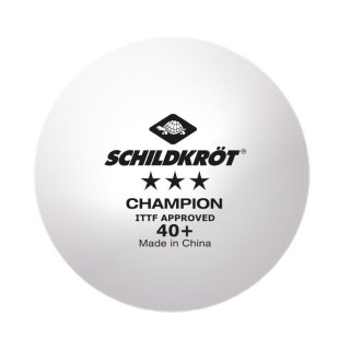 Donic Schildkr&ouml;t Tischtennisball 3-Stern Champion ITTF, Poly 40+ |  ITTF zugelassen | 3-er pack