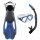 Aqua Lung Schnorchelset Hawkeye für Erwachsene | Tauchmaske + Schnorchel + Flossen | Größen 36-48 | 3 Farben | verstellbar