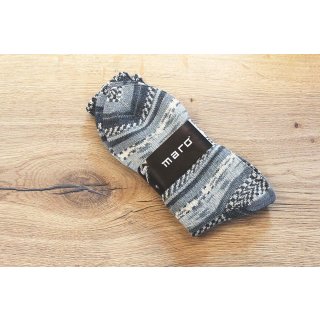 MARO Socken | Stricksocken | Kuschelsocken | Skifahrersocken | Wandersocken | dicke Socken mit Wolle | Unisex | Design 11044