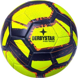 Derbystar Fußball Street Soccer Größe 5, Freizeit, handgenäht gelb-blau-orange