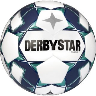 Derbystar Fußball Diamond TT  Dual Bonded , Größe 5, Training , weiss-blau